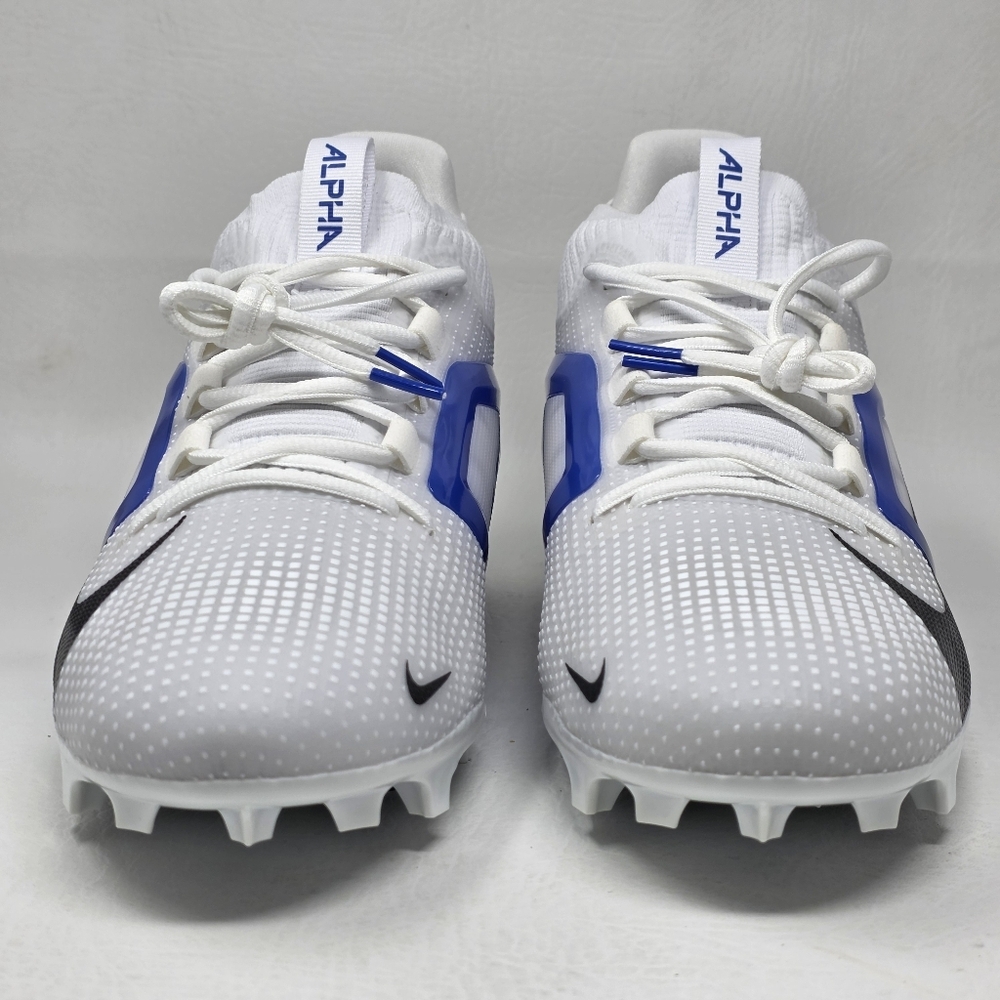 Nike Alpha Menace 4 Elite White Royal Blue Football Cleats FZ7701-103 Size 12.5 - Picture 8 of 11